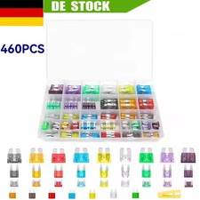 460 Stück KFZ Sicherungen im Set 2A-40A Auto Flachsicherungen Sortiment LKW DE