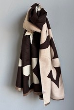 XL Schal Tuch Braun Beige