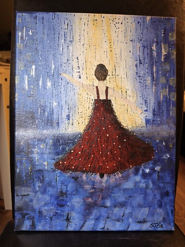 Tanzen regen acryl - tanzen, regen,