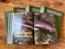 Zeitschrift Fliegenfischen, 5 Jahrgänge 2000-2004, 30 Hefte in 5 Sammelordnern
