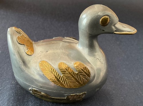 Vintage ente massiv zinn dose - massiv,