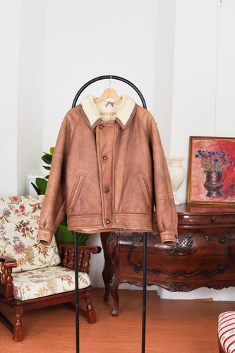Vintage herren jacke shearling - herren,
