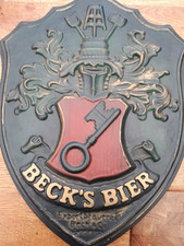 Beck´s Bier Schild aus Kunststoff ca. 50 x 37 cm