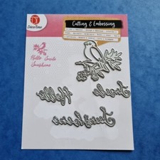 Prägeschablonen Stanzvorlage Stanzschablone Cutting Dies Texte und Vogel