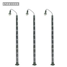3 Stück Modell bahnleuchten Gittermastleuchte Spur H0 1:87 Licht Layout