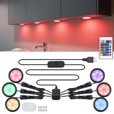 USB LED Unterbauleuchte RGB Vitrinenbeleuchtung Regalbeleuchtung Schrank Küche