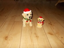Weihnachts-Deko - 2 Weihnachts-Hunde zum hinstellen