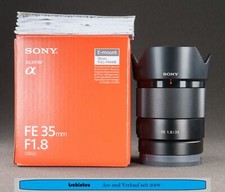 Sony FE 35 mm f1,8 Sony E-mount Vollformat Top Zustand OVP 1.8