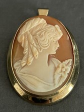 Muschel Gemme Kamée in 333er