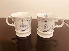 2 Kaffeebecher / Herrenbecher, Indisch Blau, Porzellan,  wie neu