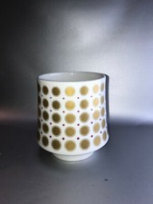 (E4) Bavaria Tirschenreuth 8440 4676 Porzellan VASE Weiß mit Gold Dekor 80er