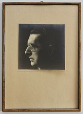 Lotte Jacobi - Vintage-Portrait 1930 - signiert - 2x Stempel - O-Rahmen O-Karton