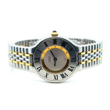 Cartier Uhr Must de Cartier 21 Bicolor 1340 28mm Damenuhr Stahlband
