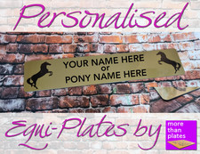 Pferd Pony Stall Box Schild Plakette personalisiert Springreiten EQUI-PLATES