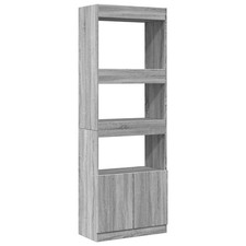 Highboard 63x33x180 Cm Grau
