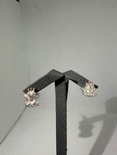925 STERLING SILBER Ohrringe Earring Ohrstecker Frosch mit Krone Edel Elegant