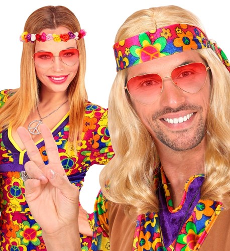 Herzbrille rot hippie brille - herzbrille,