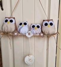 Stoffeulen, Eulen, Girlande, Hängedeko, Kranz,  Türdeko, Anhänger 