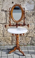 Toller Gründerzeit Schminktisch in Nuss mit Spiegel und Kerzenleuchter um 1870
