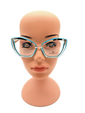 Brillengestell frankie morello Brillenrahmen Butterfly Vollrand Blau Damen NEU