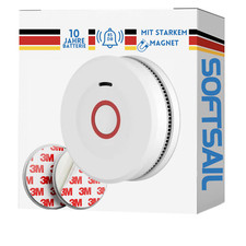 5-100er Set 10-Jahres Rauchmelder mit 3M Magnetplatten - Zuverlässig & Langlebig