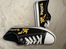 Schuhe Pokémon Sneaker Gr. 40 Schwarz Pikatchu Canvas Schuhe Damen Kinder neu