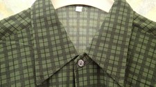 60s Vintage Herren Nylon Hemd Kragenweite 42