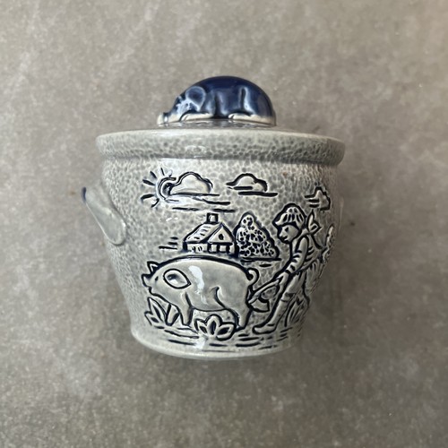 Omas steingut blau grau - steingut, mit