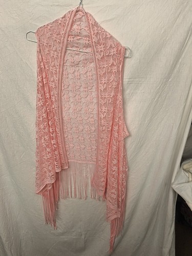 Weste rosa spitze boho - spitze,