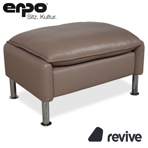 Erpo porto leder hocker braun - leder,
