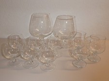 11 Cognacschwenker_alt + neu_6 VINTAGE-eingeritztes Rautenmuster_2 große Gläser