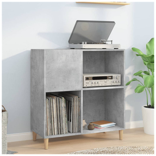 Schallplattenschrank betongrau - schallplattenschrank,