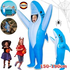 Kinder Aufblasbare Hai Kostüm 150-190cm Cosplay Party Selbstaufblasbares DHL