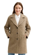 Tom Tailor Eleganter Damenmantel mit Wollanteil klassisch Cosy Beige M