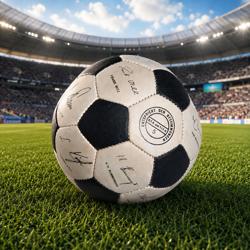 Vintage dfb fußball echtleder - fußball,