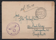 DR Feldpost mit Inhalt 17.04.1944 Bitsch-Truppenübungsplatz Marsch-Bataillon