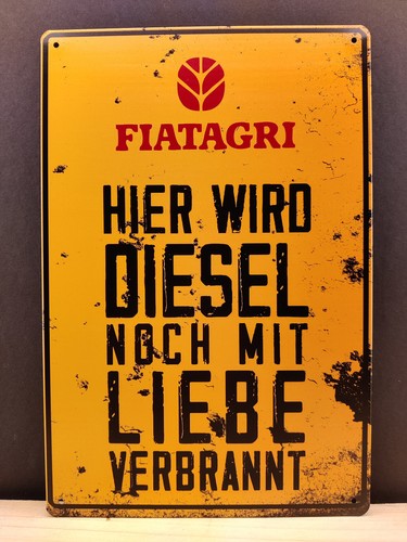 Fiatagri blechschild diesel - blechschild,
