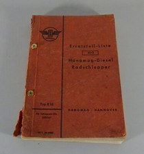 Teilekatalog / Ersatzteilliste Hanomag Radschlepper R 16 A / B Stand 04/1954