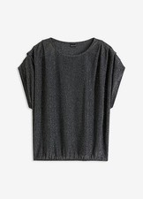 Neu Lurex-Shirt Drapierung Gr