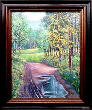 Ölgemälde "Waldweg nach dem