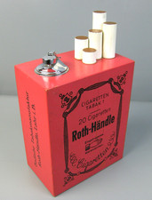 großes Werbe- Feuerzeug Roth-Händle Tischfeuerzeug Tabak Werbung Vintage 70er Jh