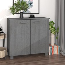 Sideboard Dark Grey Solid Pine