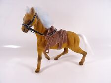 Spielzeugpferd Palomino-Pony mit Zaumzeug und Sattel beflockt Simba Toys (16691)