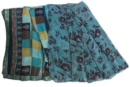 Blauer sari damen wickel - sari,