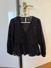 Schwarze Verspielte Bluse Hemd