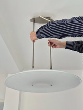 Hängeleuchte/Deckenleuchte weiß groß Glas