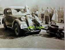 altes original Foto Unfall Motorrad BMW R42 Rohrrahmen Opel Olympia 4098-1