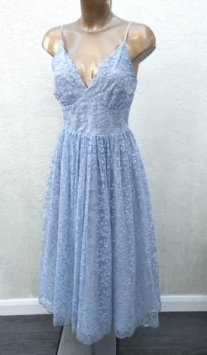 Debut blaues spitzenkleid - debut,