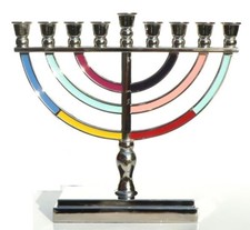 Metall Bunte Chanukka Menorah