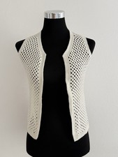 Vintage crochet weste creme - crochet,